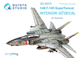 F-14D 3D-εκτυπωμένο &amp; έγχρωμο εσωτερικό σε χαρτί χαλκομανίας (για κιτ Tamiya)