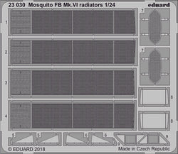 Mosquito FB Mk. VI radiators 1/24 (Airfix)