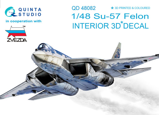Su-57 3D-Printed & coloured Interior on decal paper (for Zvezda kit)