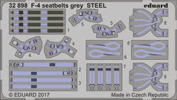 F-4 seatbelts grey STEEL (1/32)