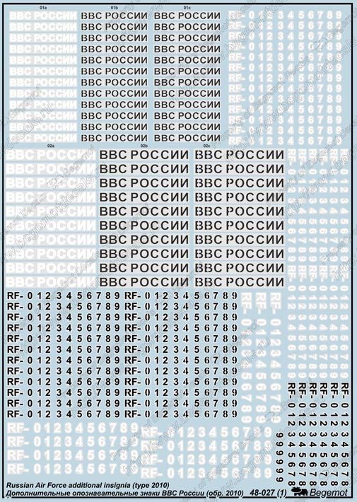 Additional Russian Air Force insignia (Type 2010)