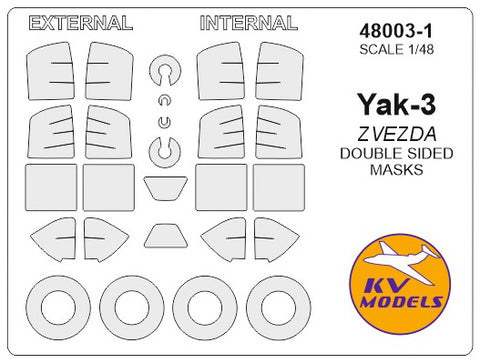 Yak-3 (double sided) + Wheels masks (Zvezda)