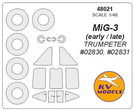 MiG-3 (early / late) + Wheels masks (Trumpeter)