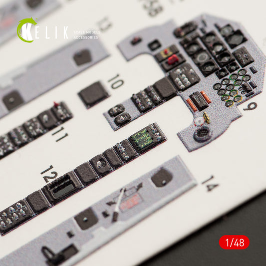 F-5B "Freedom Fighter" interior 3D decals for Kinetic kit (1/48)