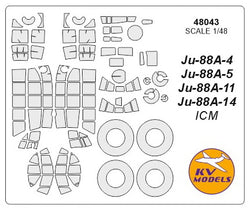 Ju-88A-4 / A-5 / A-11 / A-14 + Wheels masks (ICM / Revell)