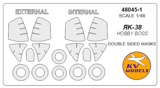Yak-38 / YaK-38M (double sided) + Wheels masks (Hobby Boss)