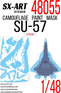 Camouflage mask Su-57 (Zvezda) 1/48