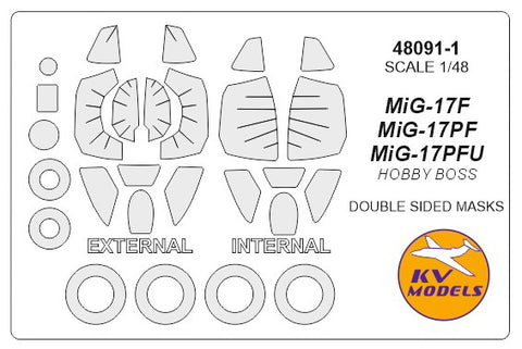 MiG-17F / PF / PFU (double sided) + Wheels masks (Hobby Boss)
