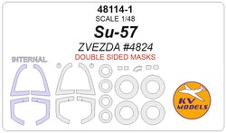 Su-57 (ZVEZDA) - (Double sided) + wheels masks