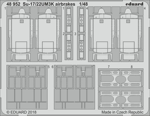 Su-17/22UM3K airbrakes 1/48 (for Kitty Hawk)