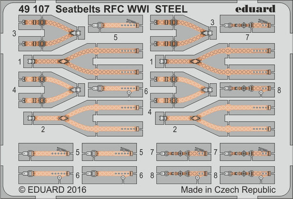 Seatbelts RFC WWI STEEL 1/48