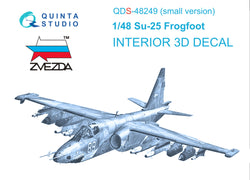 Su-25 3D-εκτυπωμένο &amp; έγχρωμο εσωτερικό σε χαρτί χαλκομανίας (Zvezda) (Μικρή έκδοση)