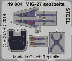 MiG-27 seatbelts STEEL 1/48 (Trumpeter)