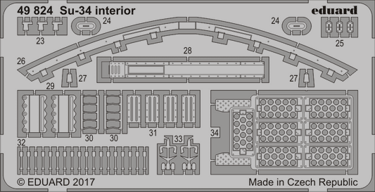 Su-34 interior 1/48 (for Hobby Boss)