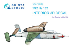 He 162 3D-Printed & coloured Interior on decal paper (Special Hobby)
