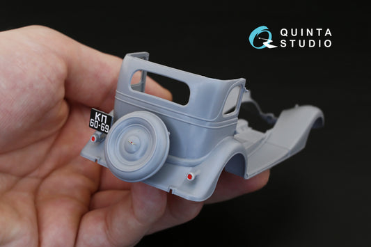 GAZ-M1 3D-Printed & coloured Interior on decal paper (for Zvezda kits)