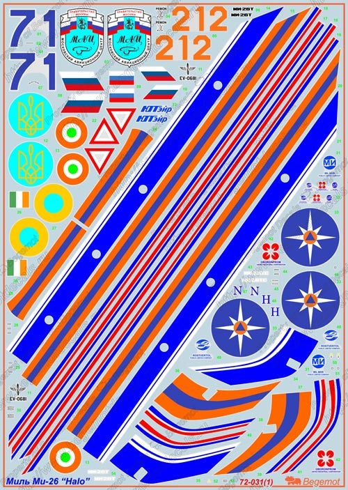 Mil Mi-26 marking and full stencil