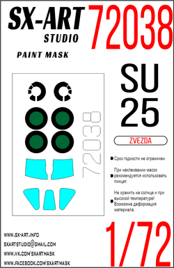 Paint mask Su-25 (Zvezda)