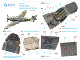 Bf 109 G-6 3D-εκτυπωμένο &amp; έγχρωμο εσωτερικό σε χαρτί χαλκομανίας (Tamiya)