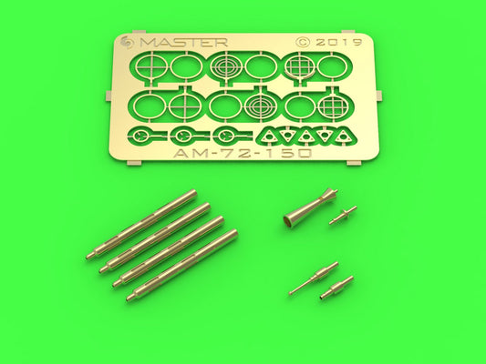 PZL P11a/b/c  - details set - wz. 33 machine gun barrels, gunsight and Venturi Tube