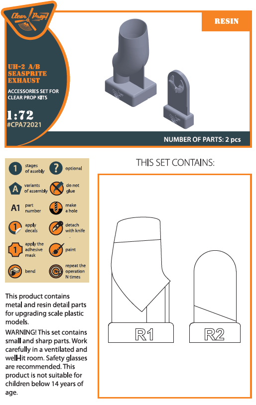 UH-2 A/B SEASPRITE resin exhaust