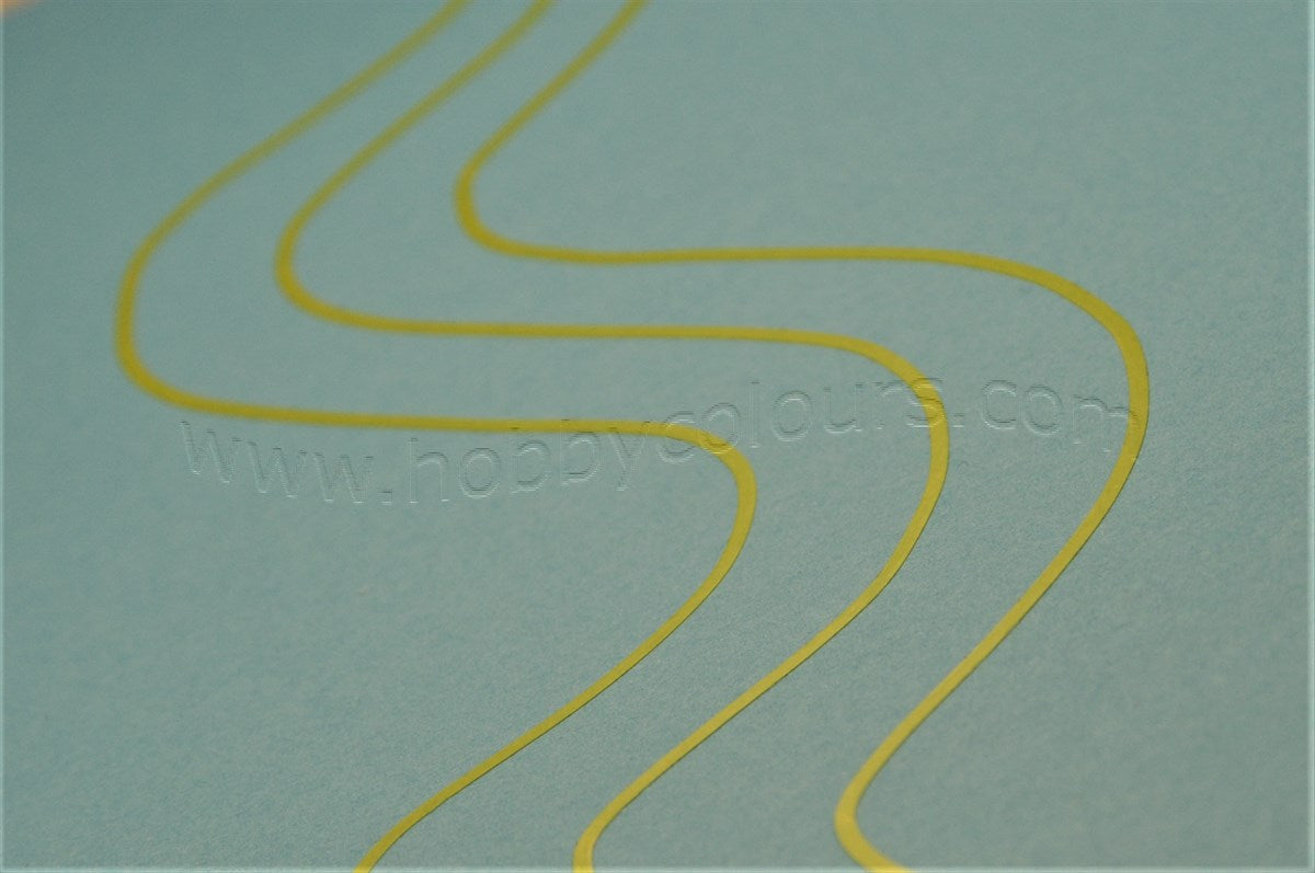 Masking Tape 2mm x 10m - Curved Lines (yellow)