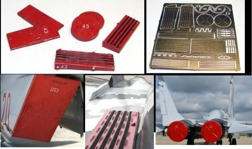 Καλύμματα εξαγωγής καυσαερίων & αέρα Mig-29 με αυτοκόλλητα