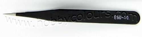 Black Stainless Steel Tweezer Straight Tip