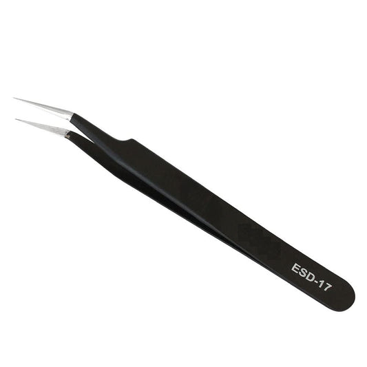 Black Stainless Steel Tweezer Curved Tip