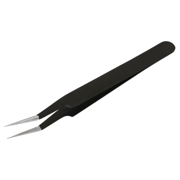 Black Stainless Steel Tweezer Curved Tip