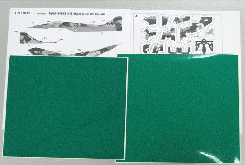 Digital camouflage masks for Ukrainian MiG-29 9-13