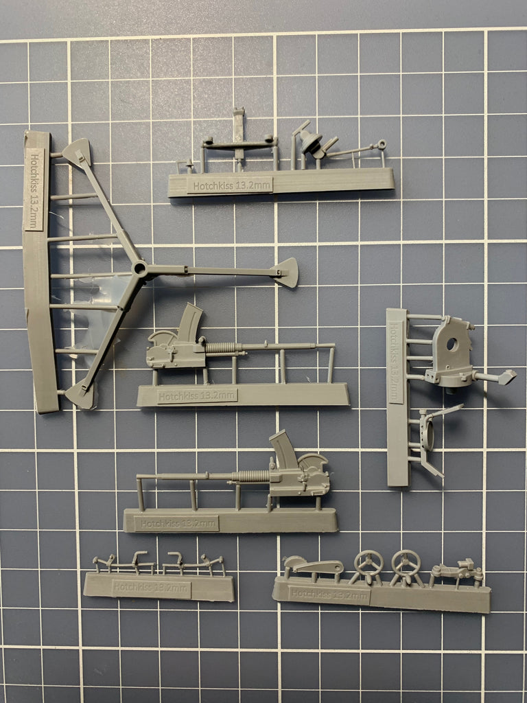 13.2 mm twin machine gun Hotchkiss 1929 on a tripod light mounting R3b ...