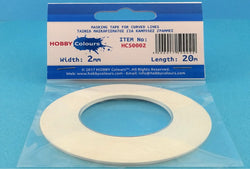Masking Tape 2mm x 20m - Curved Lines