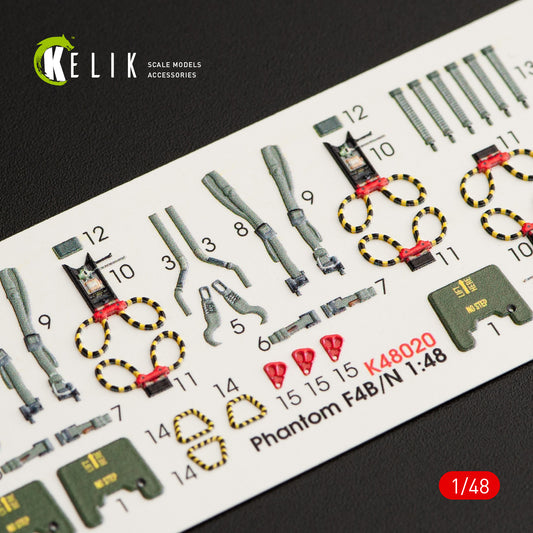 F-4 (B,N) "Phantom II"  interior 3D decals for Academy kit  (1/48)