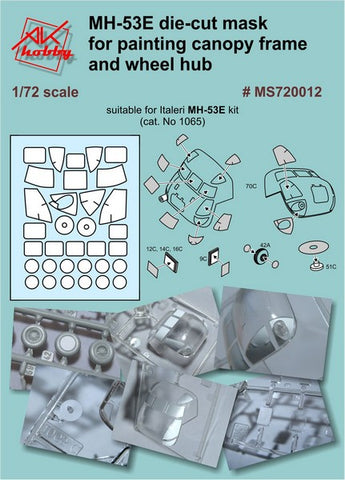 MH-53E die-cut masks for canopy and wheels (for Italeri)