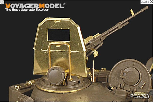 Modern Russian T-72 Anti-Fragment Shield w/NSVT 12.7mm Machine Gun