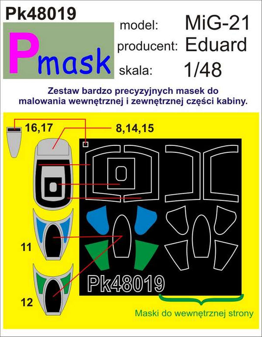 MiG-21 canopy and wheel masks (for Eduard)