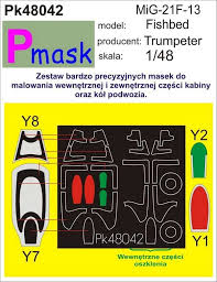 MiG-21 F-13 canopy and wheel masks (for Trumpeter)