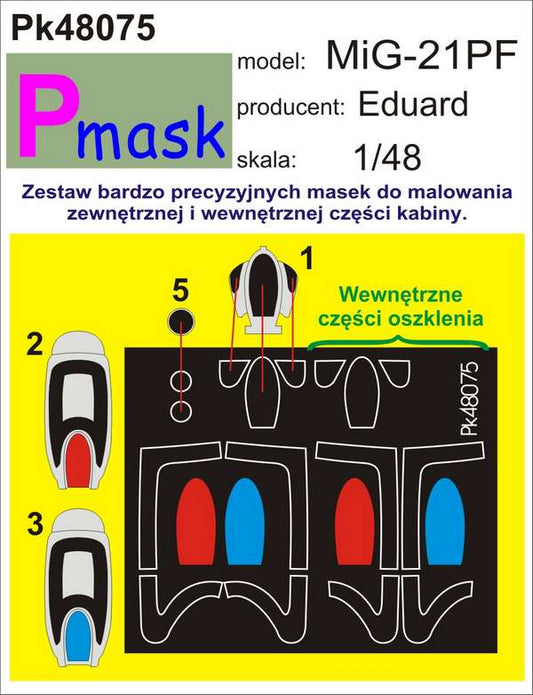 MiG-21PF canopy and wheel masks (for Eduard)