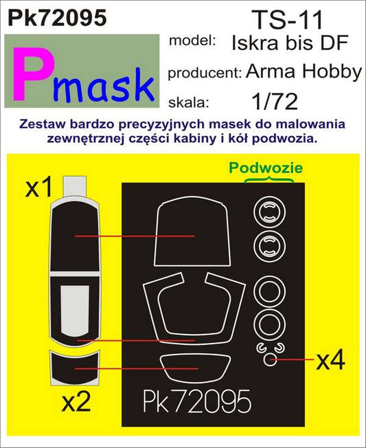 TS-11 Iskra θόλος και μάσκες τροχών (για Arma Hobby)