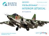 Su-25 3D-Printed & coloured Interior on decal paper (for Trumpeter kit)