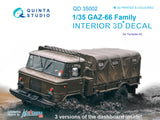 GAZ-66 Family 3D-Printed & coloured Interior on decal paper (for Trumpeter kits)