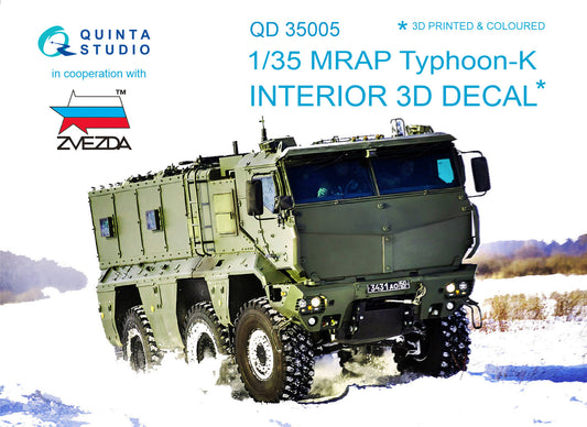 MRAP Typhoon-K 3D-Printed & coloured Interior on decal paper (for Zvezda kits)