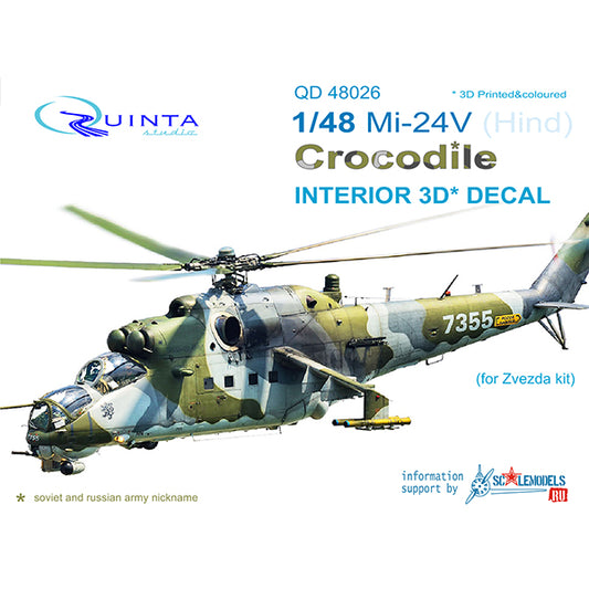 Mi-24V  3D-Printed & coloured Interior (for Zvezda kit)