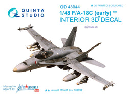 F/A-18C (early) 3D-Printed & coloured Interior on decal paper (for Kinetic)