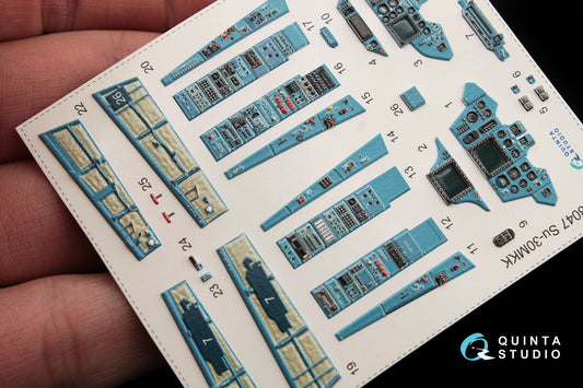 Su-30MKK 3D-Printed & coloured Interior on decal paper (for HobbyBoss kit)