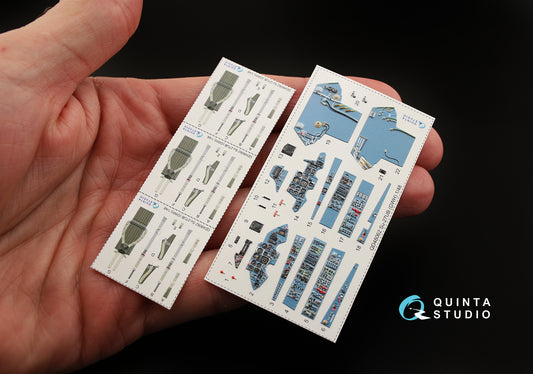 Su-27UB 3D-Printed & coloured Interior on decal paper (for GWH kit)