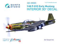 P-51D (Early) 3D-εκτυπωμένο &amp; έγχρωμο εσωτερικό σε χαρτί χαλκομανίας (για κιτ Eduard)