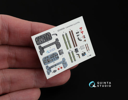 La-5FN 3D-Printed & coloured Interior on decal paper (for Zvezda kit)