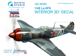 La-5FN 3D-Printed & coloured Interior on decal paper (for Zvezda kit)